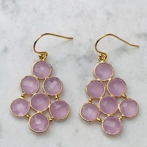 LUVLEIGH DESIGNS-  Rose  chalcedony earrings - handmade in CA